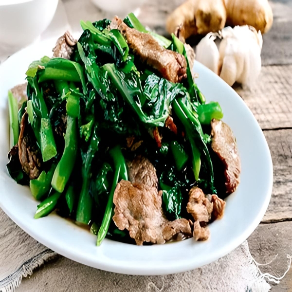 Cải Xanh Xào Bò